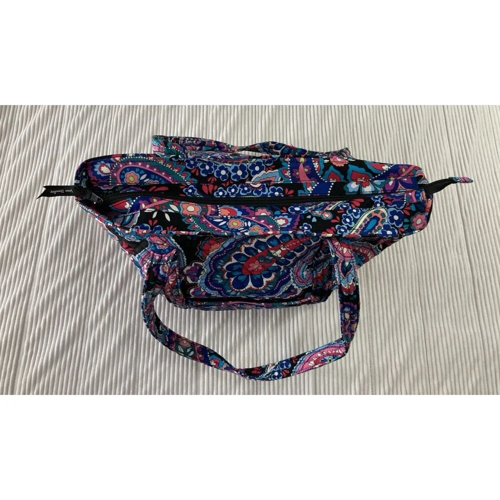 Vera Bradley Glenna Diaper Bag Haymarket Paisley Quilted Floral Tote New